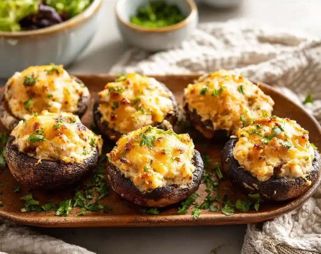 Stuffed Mushrooms With Cream Cheese And Cheddar Recipe