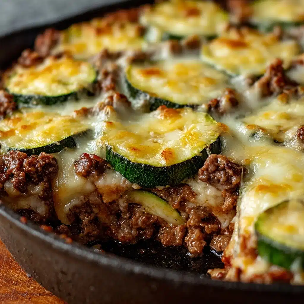 Cheesy Beef & Zucchini Casserole Recipe - Recipe Image