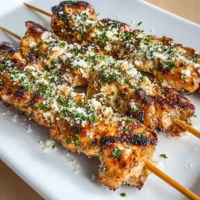 Ranch Garlic Parmesan Chicken Skewers Recipe