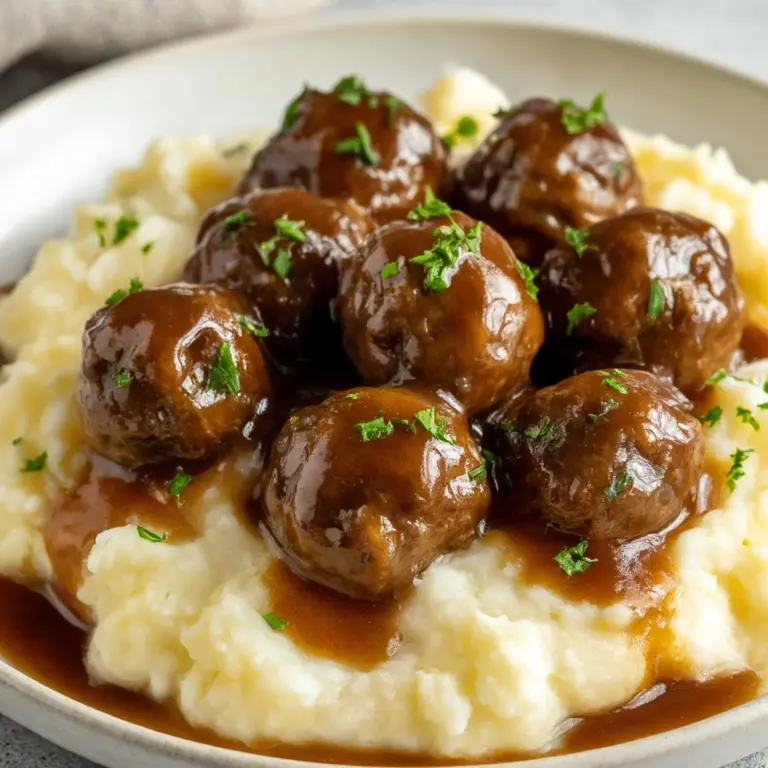 Tasty Slow Cooker Salisbury Steak Meatballs Recipe