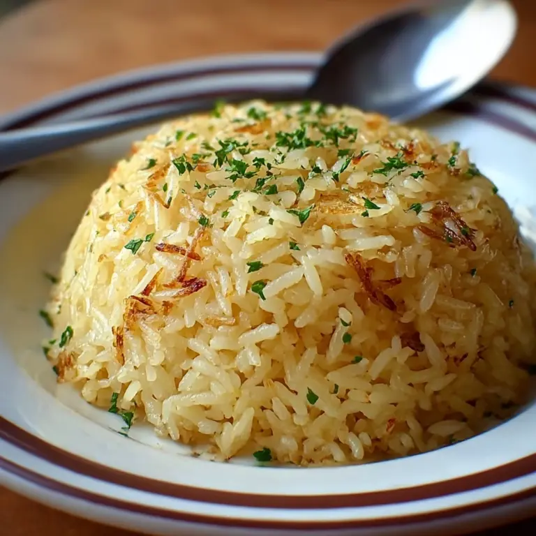 Rich and Savory Golden Onion Butter Rice