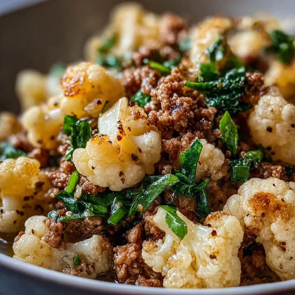 Garlic Butter Ground Turkey with Cauliflower Skillet Recipe - Recipe Image