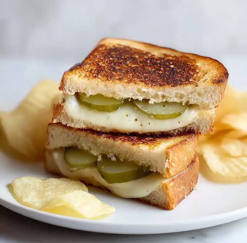 Crispy Dill Pickle Grilled Cheese Sandwich Recipe