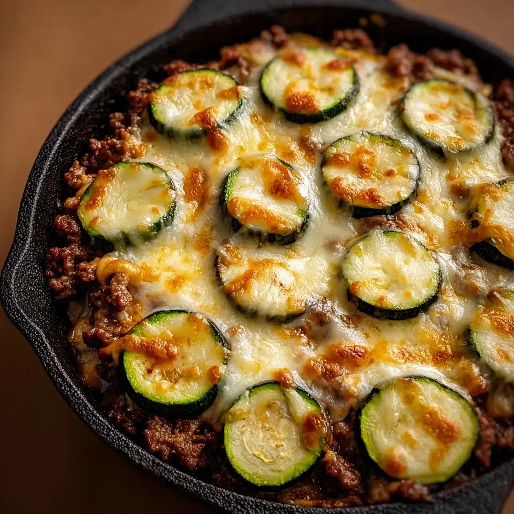 Cheesy Beef & Zucchini Casserole Recipe - Recipe Image