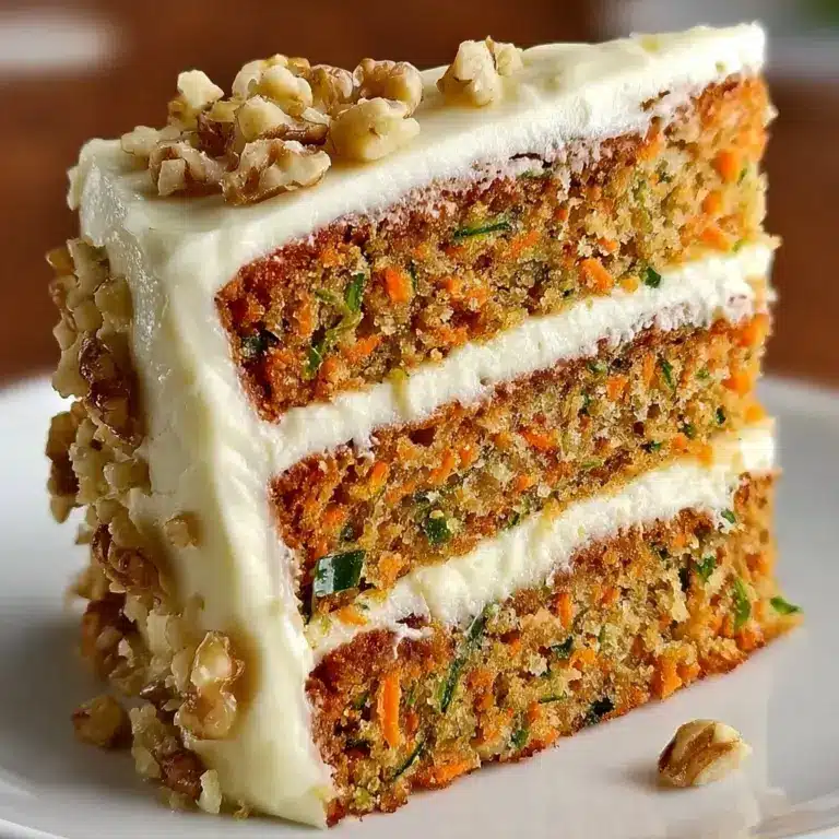Moist Carrot Zucchini Cake with Cream Cheese Frosting Recipe