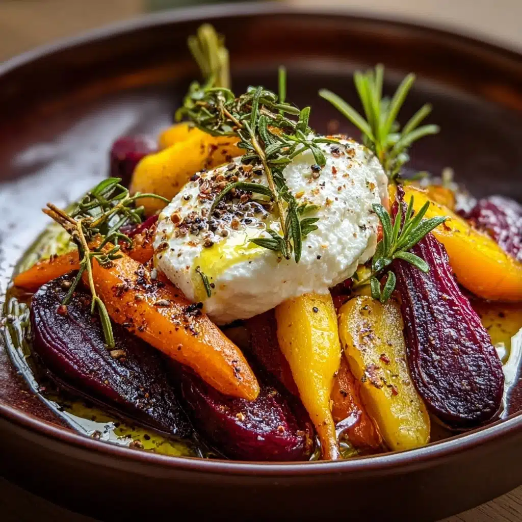 Roasted Beets and Carrots Salad with Burrata Recipe - Recipe Image