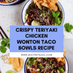 Teriyaki Chicken Wonton Taco Bowls Recipe