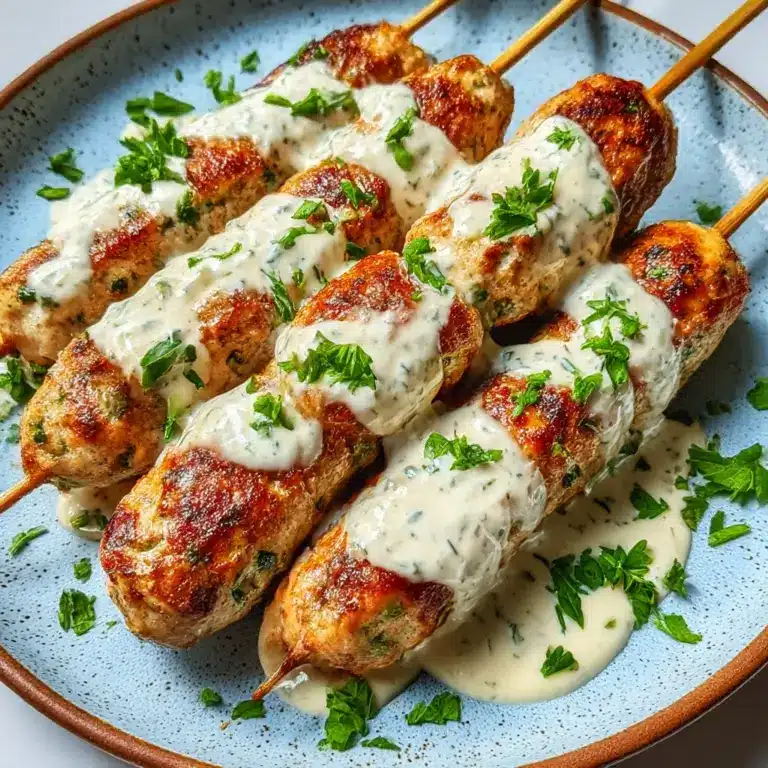 Chicken Kofta with Garlic Yogurt Sauce Recipe