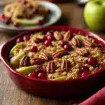 Spiced Cranberry Apple Crumble With Pecan Topping Recipe