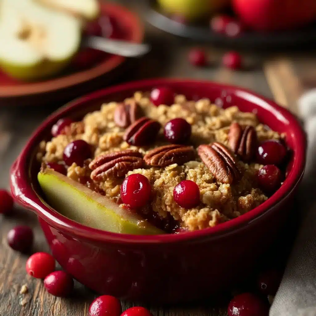 Spiced Cranberry Apple Crumble With Pecan Topping Recipe - Recipe Image