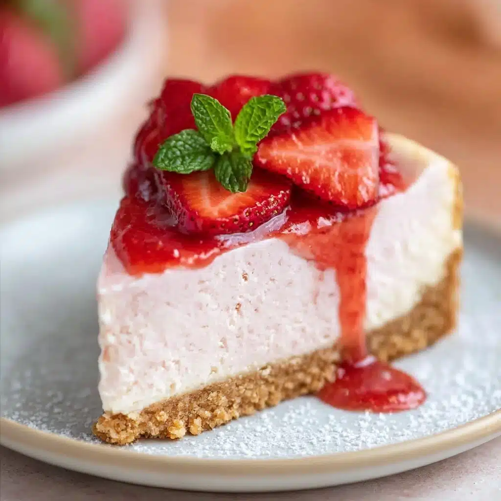 Velvet Strawberry Cheesecake – Creamy Dreamy Delight Recipe - Recipe Image