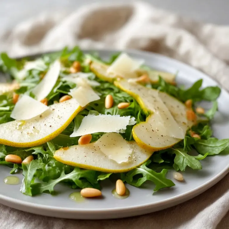 Pear and Arugula Salad with Honey Vinaigrette Recipe
