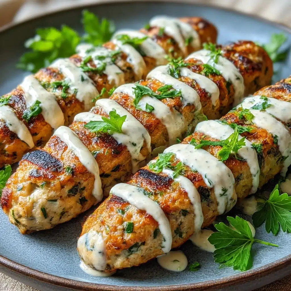 Chicken Kofta with Garlic Yogurt Sauce Recipe - Recipe Image