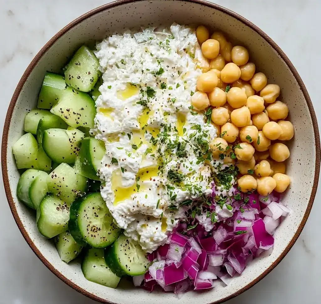 Cottage Cheese and Chickpea Salad Recipe