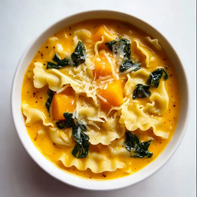 Butternut Squash Lasagna Soup with Kale & Mozzarella Recipe