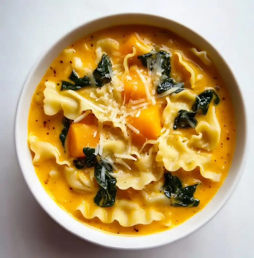 Butternut Squash Lasagna Soup with Kale & Mozzarella Recipe