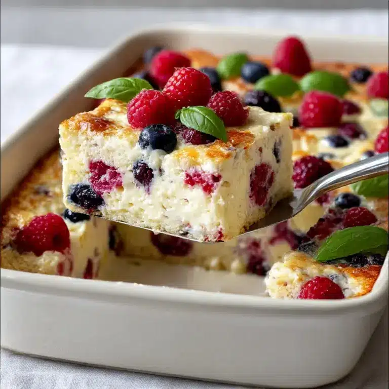 High Protein Triple Berry Bake – Healthy Breakfast Recipe