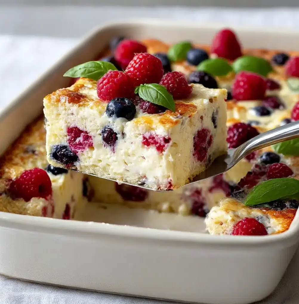 High Protein Triple Berry Bake – Healthy Breakfast Recipe