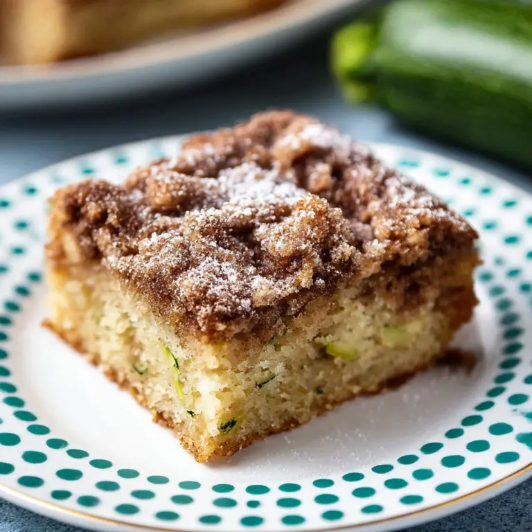 Cinnamon Zucchini Coffee Cake Recipe