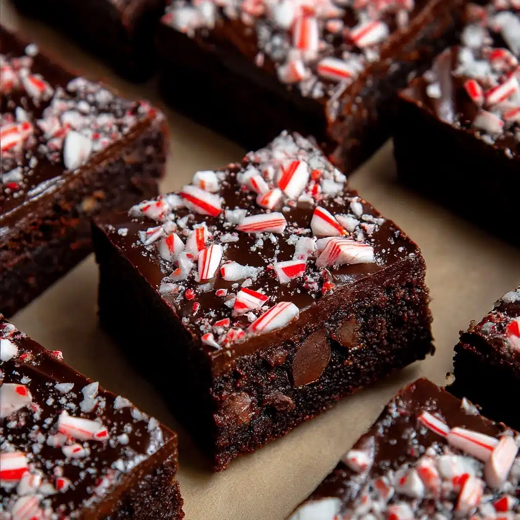 One Bowl Peppermint Brownies Recipe - Recipe Image