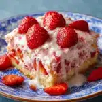 Strawberry Honeybun Cake with Strawberry Cream Icing Recipe