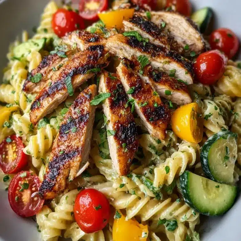 Grilled Chicken Pasta Salad with Balsamic Vinaigrette