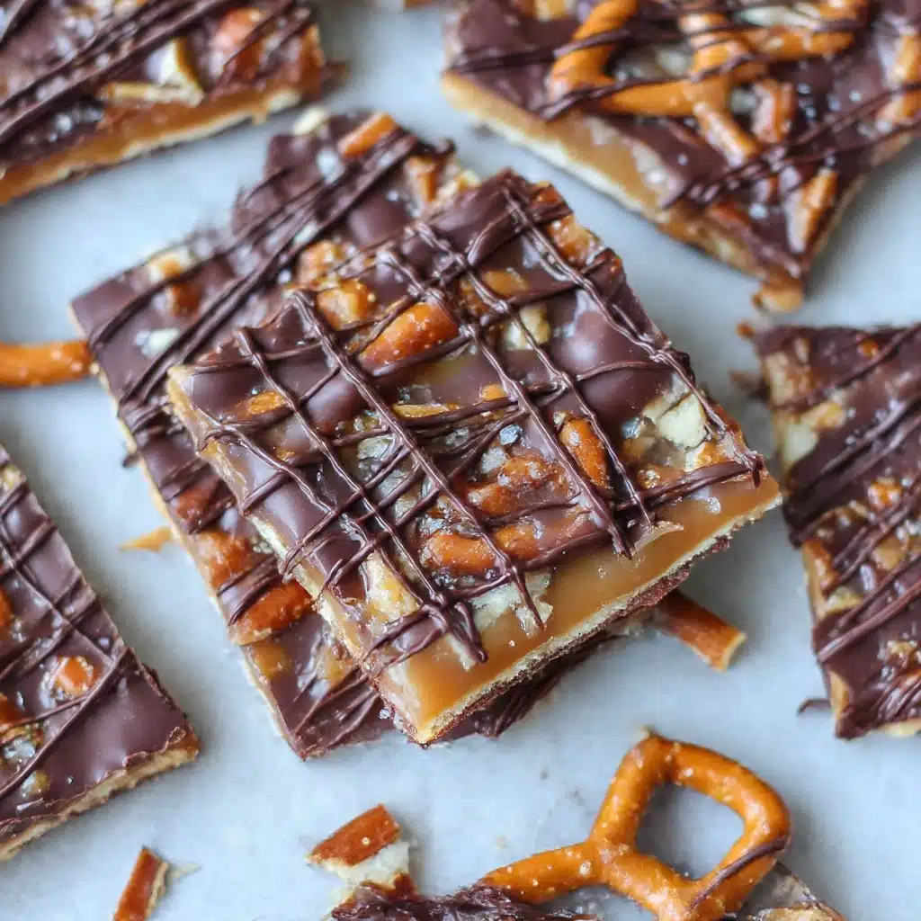 Salted Caramel Pretzel Bark Recipe - Recipe Image