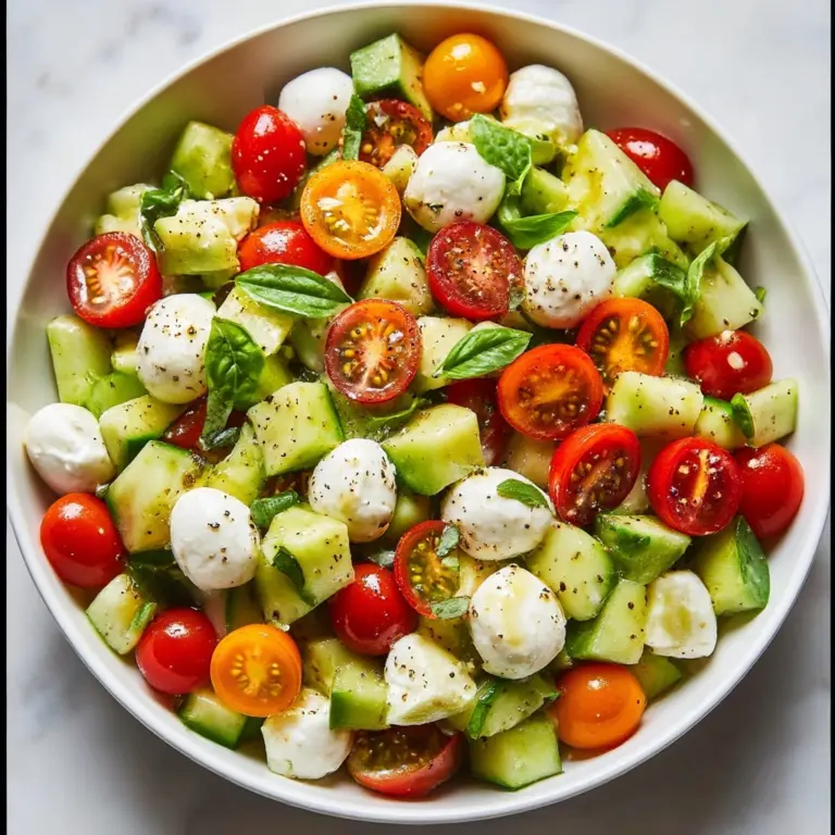 Tomato Cucumber Mozzarella Salad Recipe