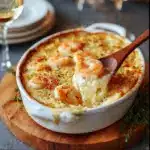 Keto Garlic Shrimp Au Gratin