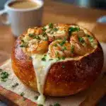 Stuffed Seafood Soup Bread Bowl Recipe