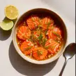 Salmon Crudo with Citrus Soy Dressing Recipe