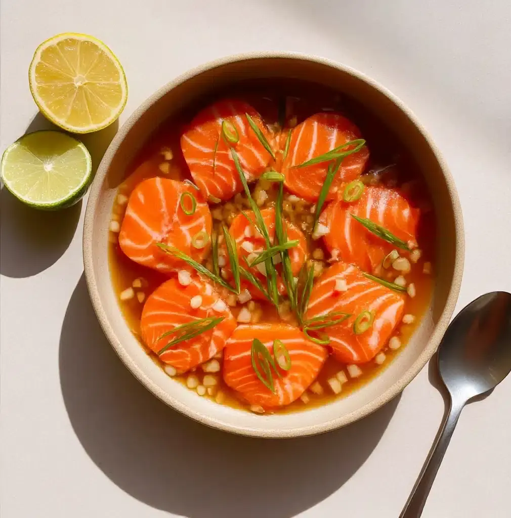 Salmon Crudo with Citrus Soy Dressing Recipe