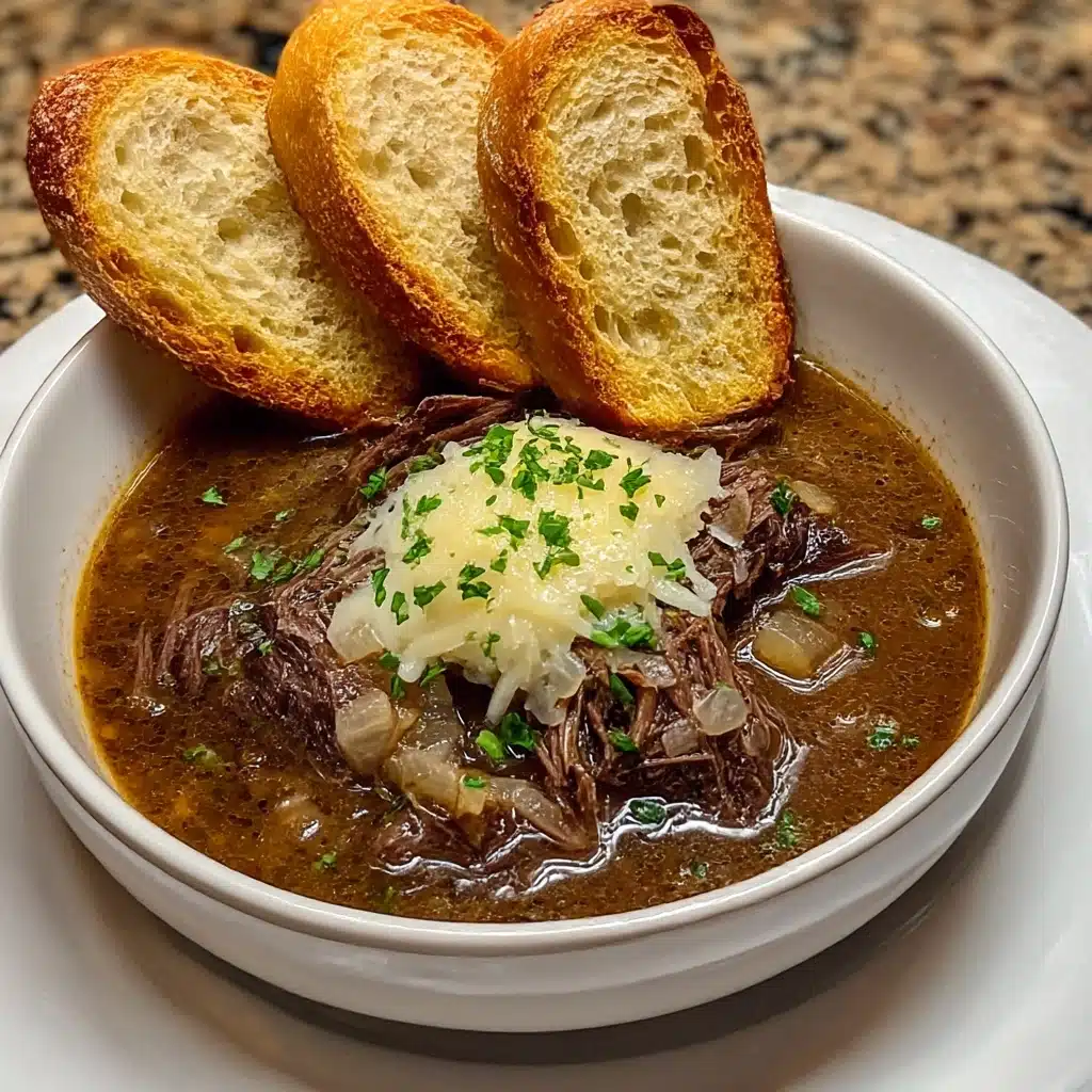 French Onion Beef Short Rib Soup Recipe - Recipe Image