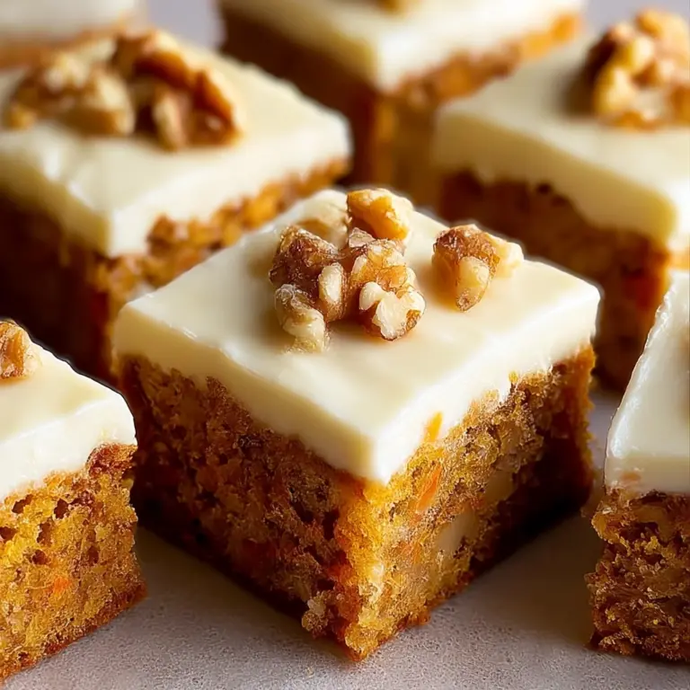 Decadent Carrot Cake Bars with Cream Cheese Frosting Recipe