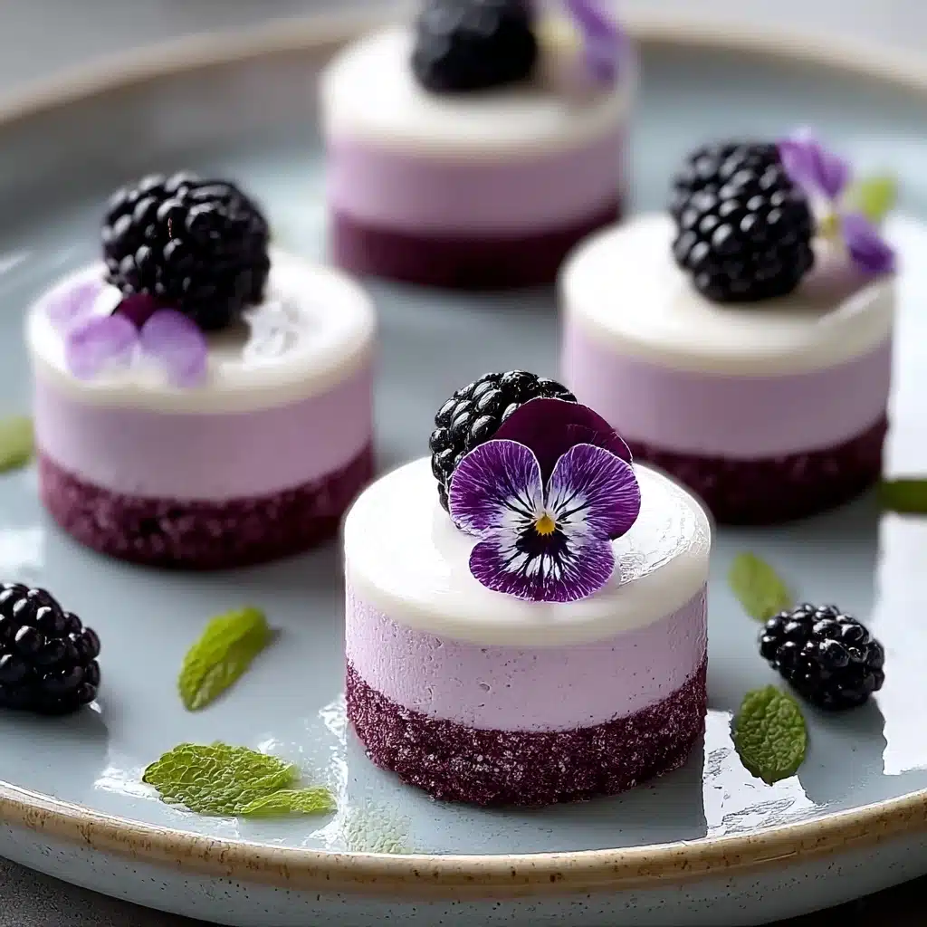 Mini Blackberry Mousse Cakes for Elegant No-Bake Indulgence Recipe
