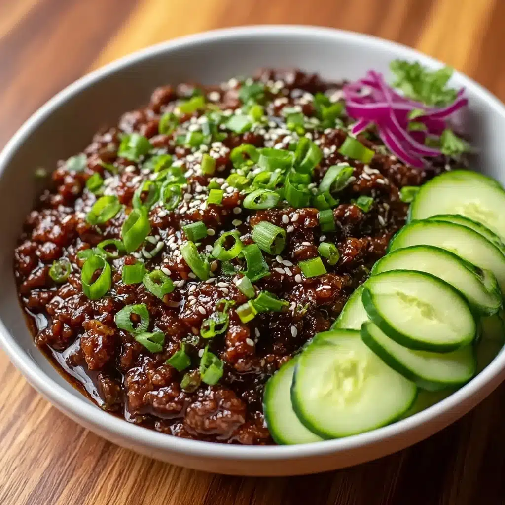 Spicy Keto Korean Beef with Cucumber Salad is Delightful Recipe - Recipe Image