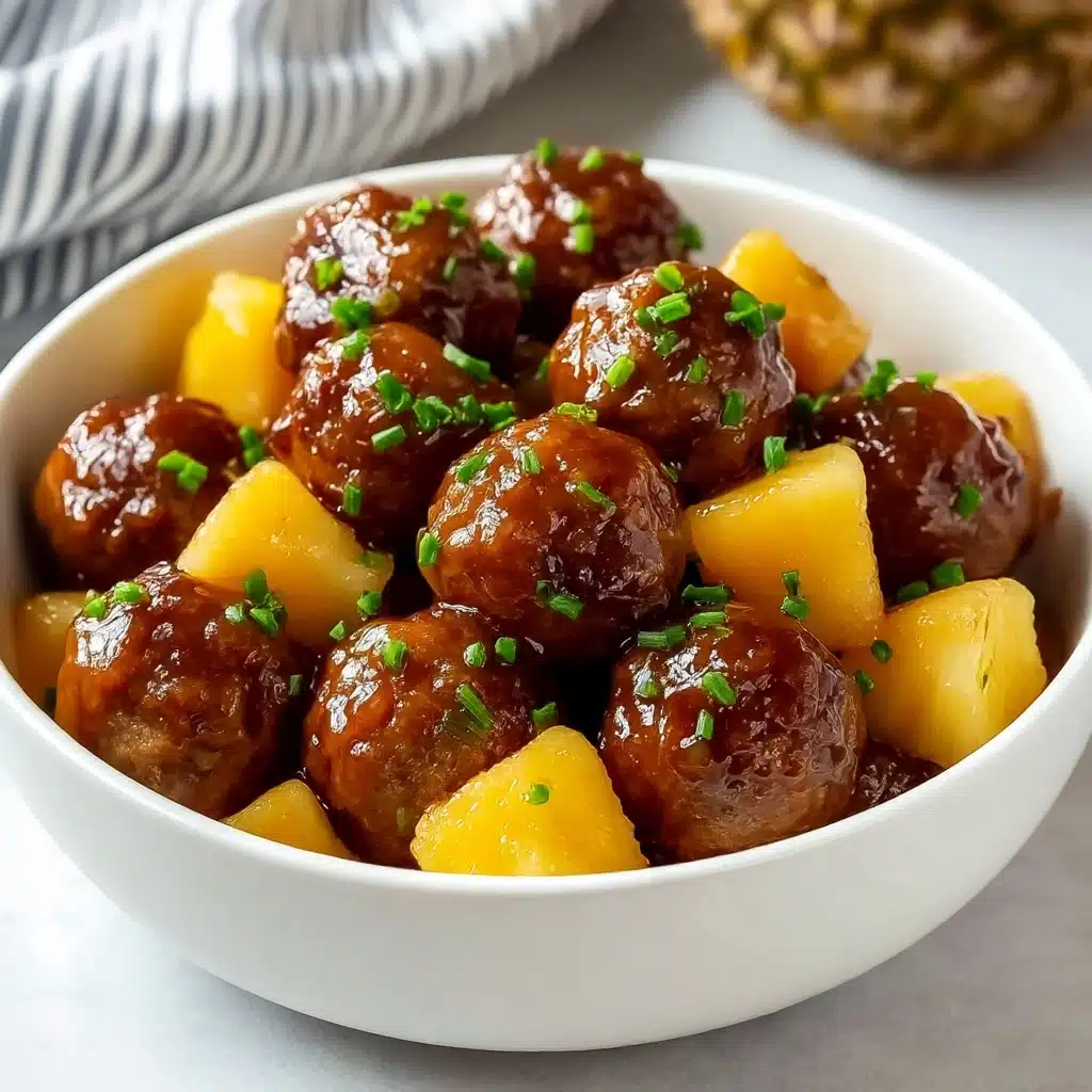 Crockpot Hawaiian Meatballs Recipe - Recipe Image