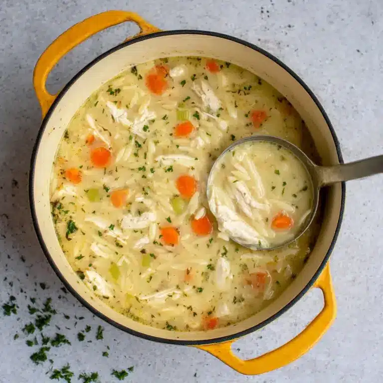 Lemon Chicken Orzo Soup Recipe