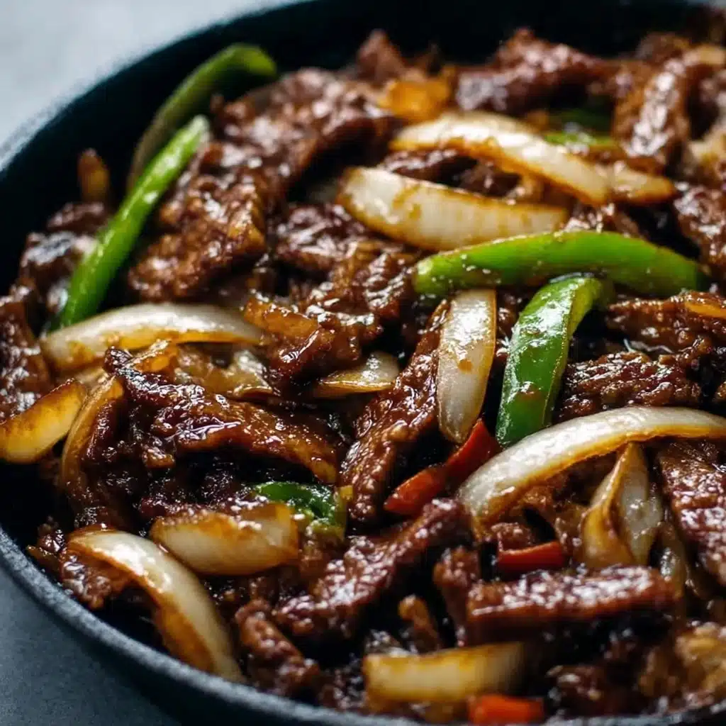 Sizzling Chinese Pepper Steak with Onions Recipe - Recipe Image
