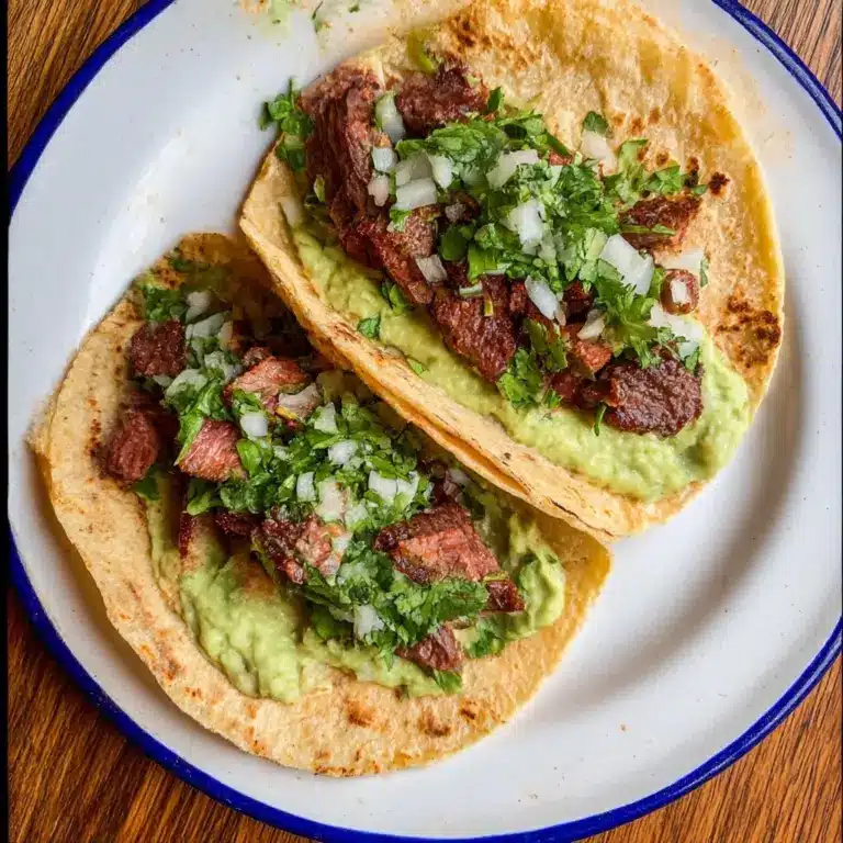 Grilled Steak Tacos with Avocado Salsa Recipe