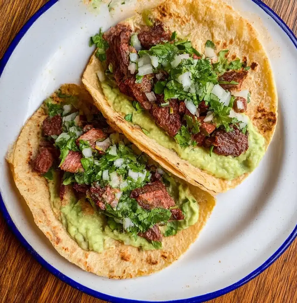 Grilled Steak Tacos with Avocado Salsa Recipe