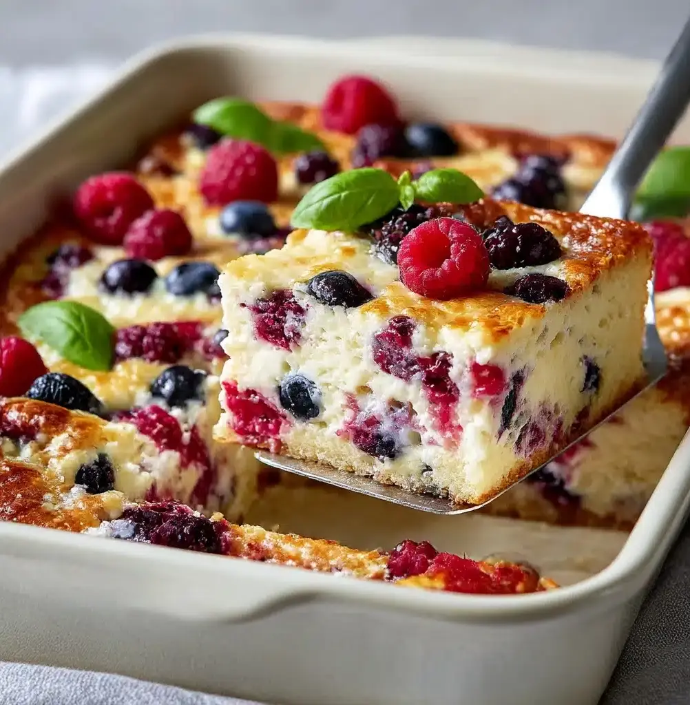 High Protein Triple Berry Bake – Healthy Breakfast Recipe