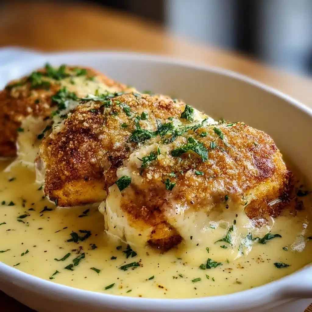 Chicken Pillows with Creamy Parmesan Sauce for Cozy Nights Recipe - Recipe Image