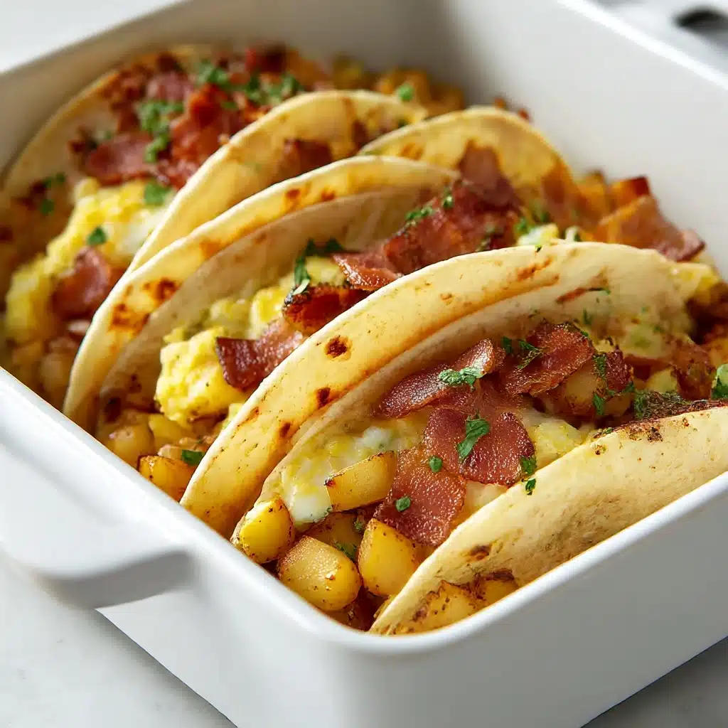 Tasty Baked Breakfast Tacos Recipe - Recipe Image