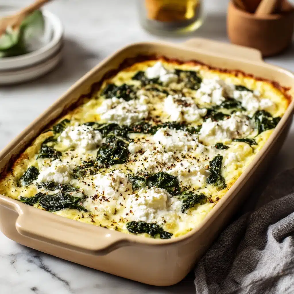 Keto Spinach and Feta Casserole Recipe - Recipe Image