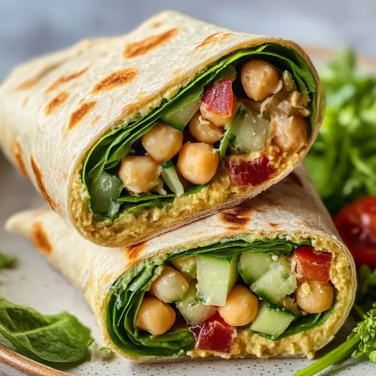 Chickpea & Cucumber Mediterranean Wrap Recipe