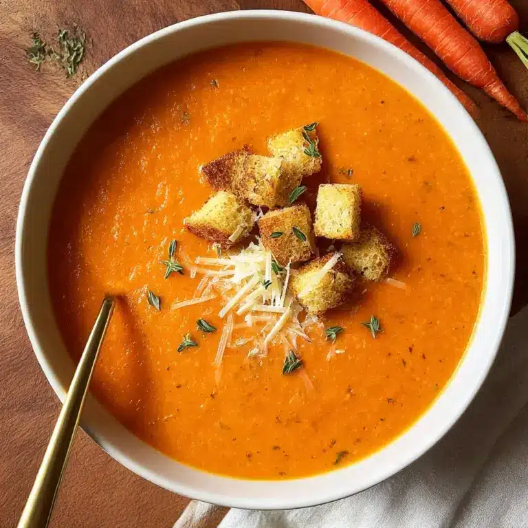 Easy Roasted Red Pepper Soup with Gouda and Tomatoes Recipe