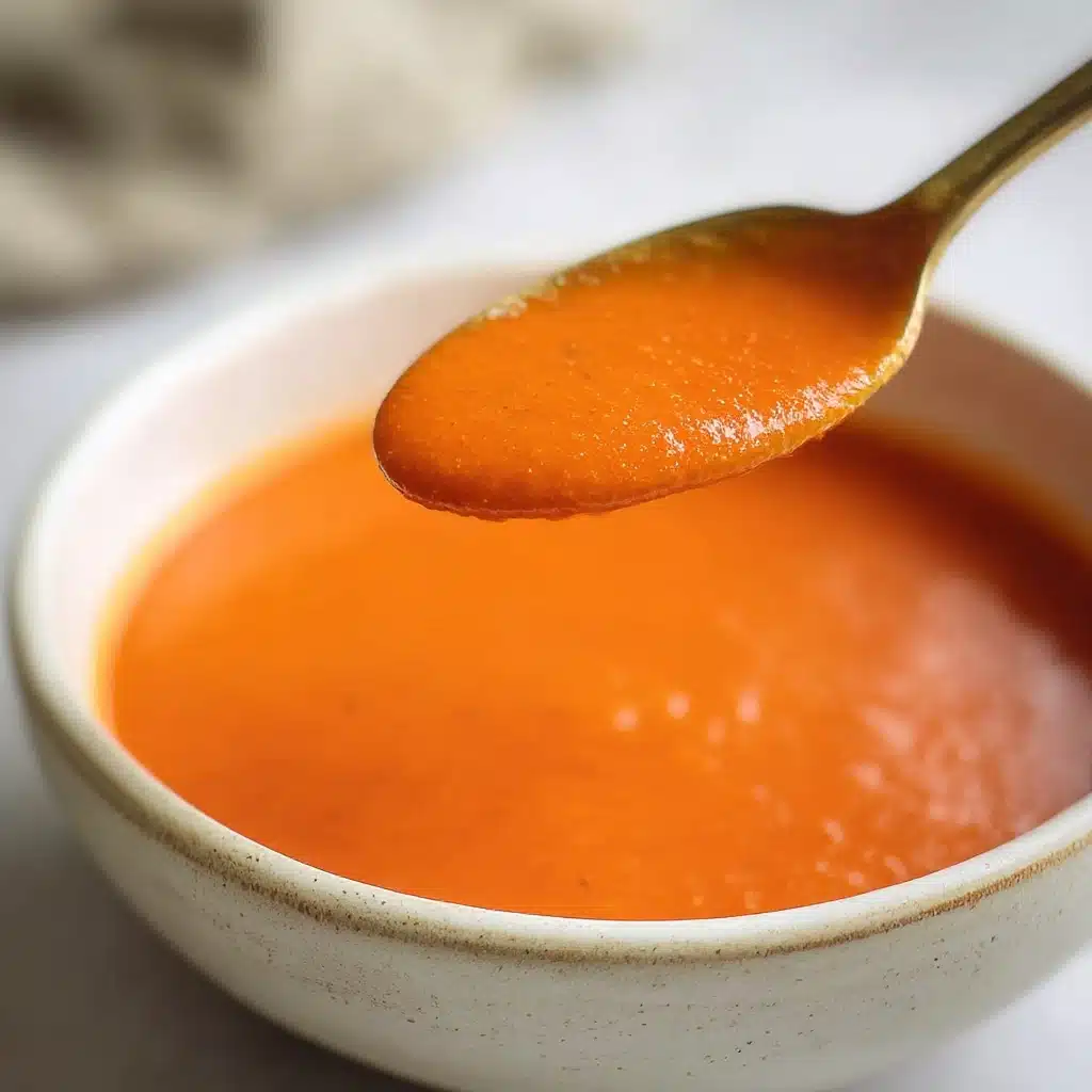 Easy Roasted Red Pepper Soup with Gouda and Tomatoes Recipe - Recipe Image