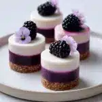 Mini Blackberry Mousse Cakes for Elegant No-Bake Indulgence Recipe