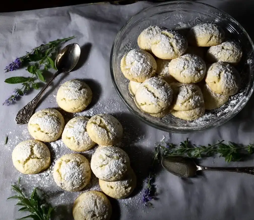 almond lavender butter cookies Recipe